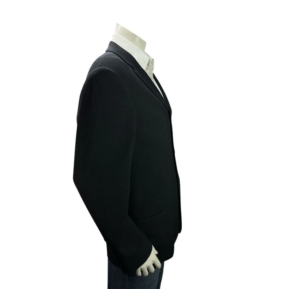 EMPORIO ARMANI Sport Coat Men 42R Black Textured Soft Stretch Tech Fabric Blazer